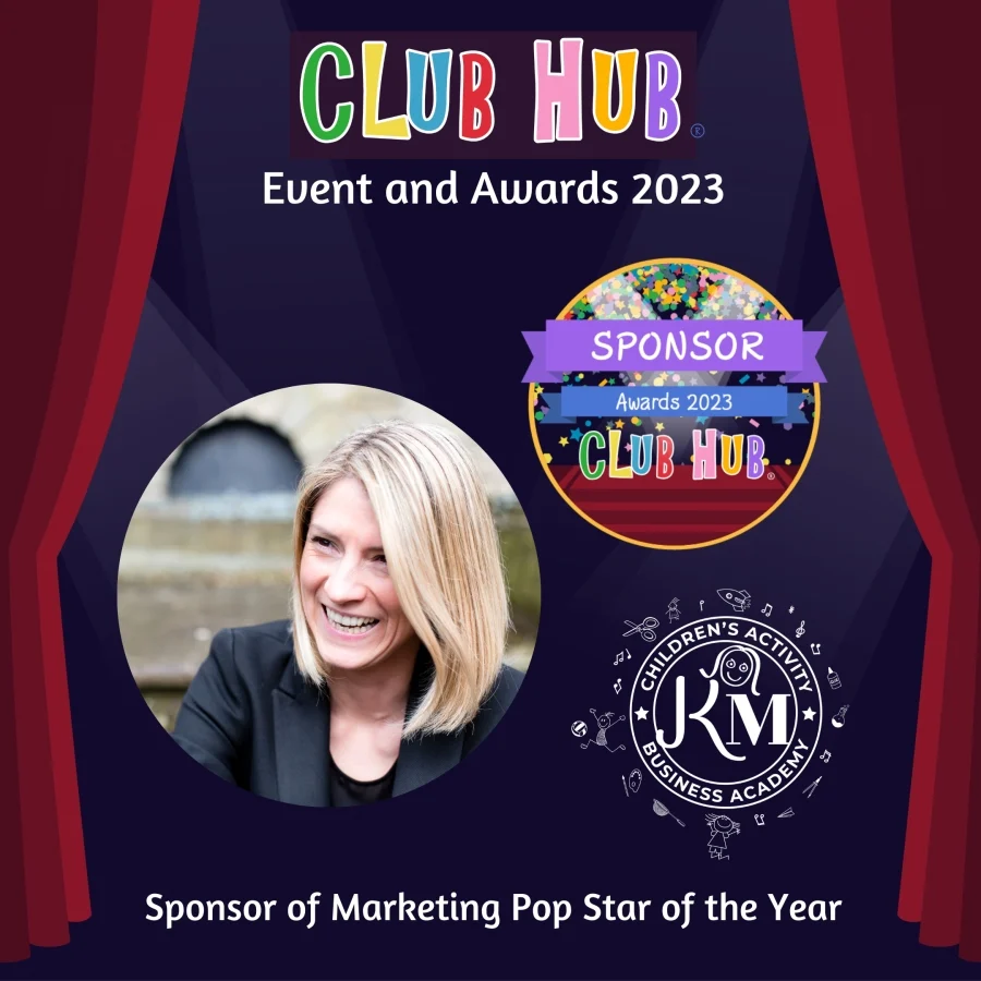 Children's Activity Business Academy Sponsors the Marketing Pop Star at the Club Hub UK Awards